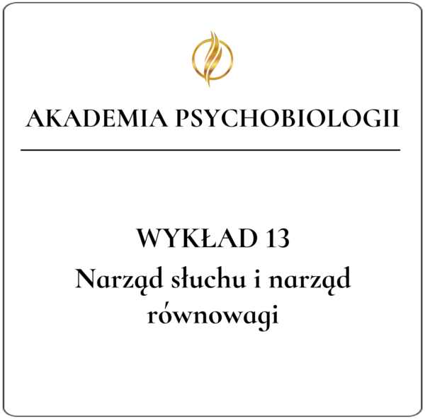 Wykład 13 <br>Narząd słuchu i narząd równowagi